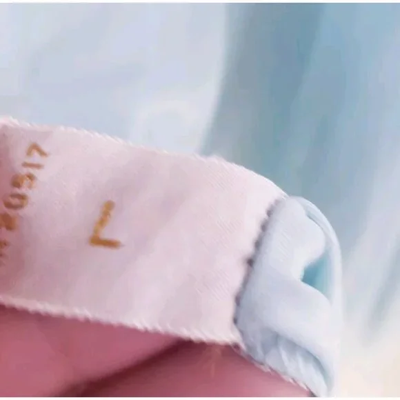 Vtg 60s Alice Maloof Women L Open Front Bed Jacket Flowy Blue Sheer Lacy Pegnoir - Picture 8 of 8